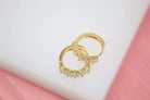 18K Gold Crystal Hoop Earrings - Golden Hour BoutiqueEarrings