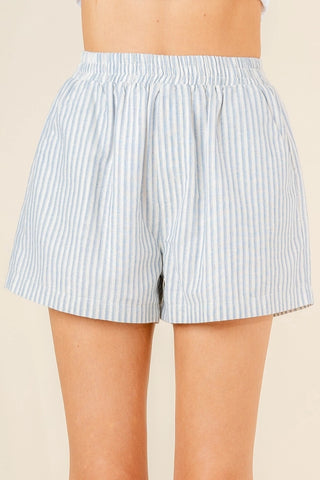Summer Stripes Elastic Shorts