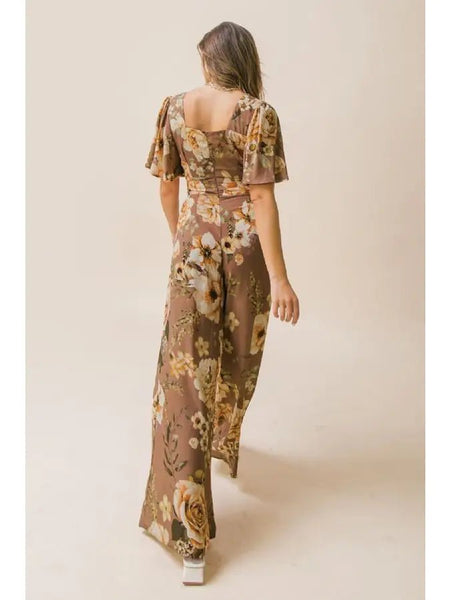 All In Floral Jumpsuit - Golden Hour Boutique