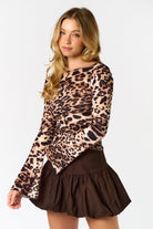 All Out Leopard Burnout Top - Golden Hour BoutiqueTops