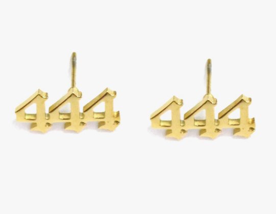 Angel Number Stud Earrings - Golden Hour Boutique