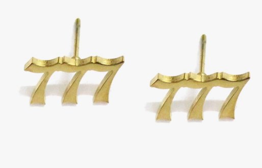 Angel Number Stud Earrings - Golden Hour Boutique