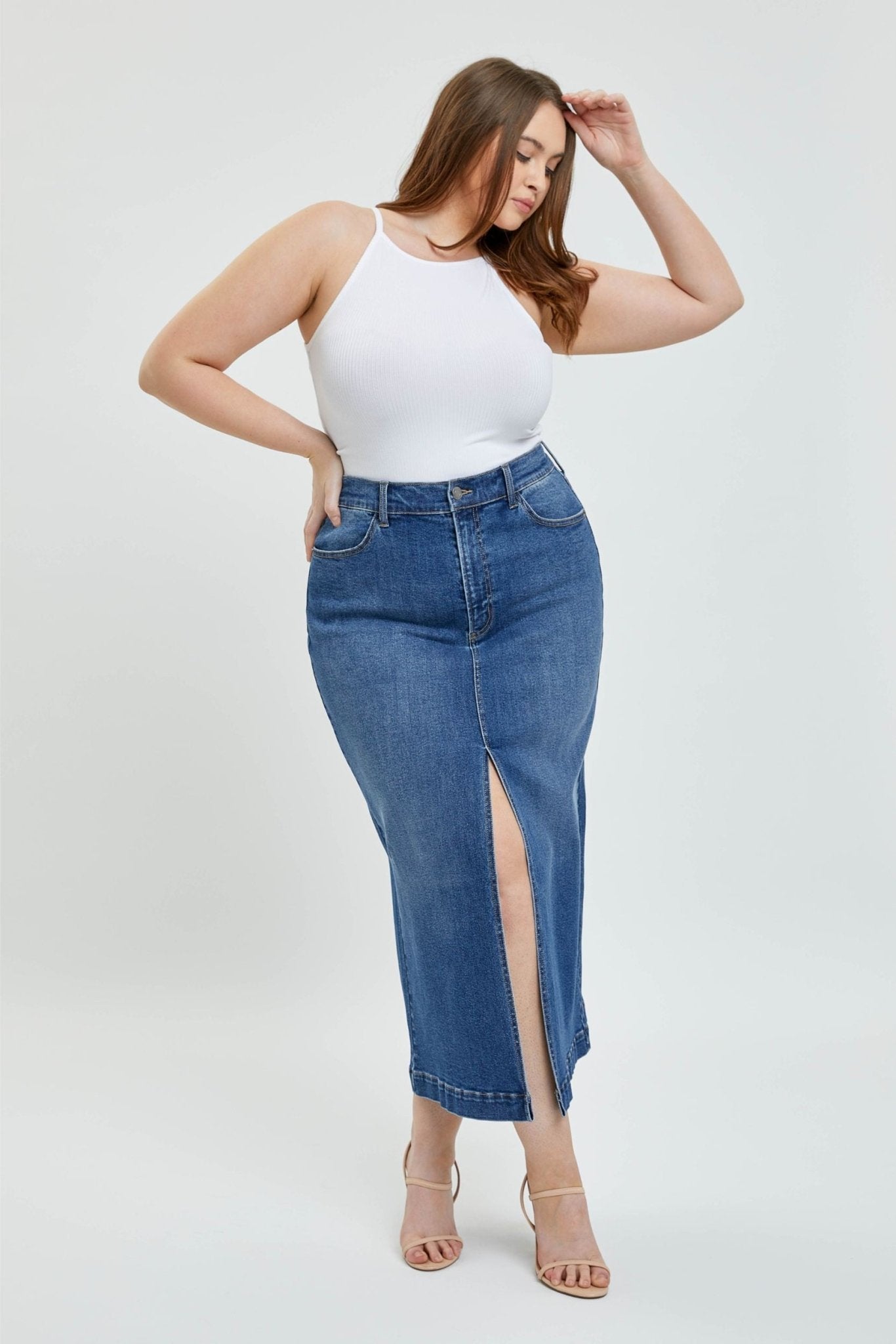 Back To Reality Denim Maxi Skirt - Golden Hour Boutique