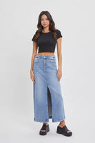 Back To Reality Denim Maxi Skirt - Golden Hour Boutique