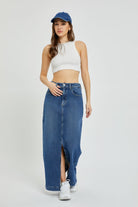 Back To Reality Denim Maxi Skirt - Golden Hour Boutique