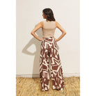 Best Wishes Brown Abstract Pants - Golden Hour BoutiqueWide Leg Pants