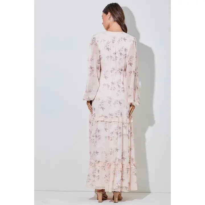 Beyond Time Floral Long Sleeve Maxi Dress - Golden Hour Boutiquemaxi dresses