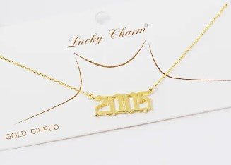 Birth Year Gold Necklace - Golden Hour Boutique