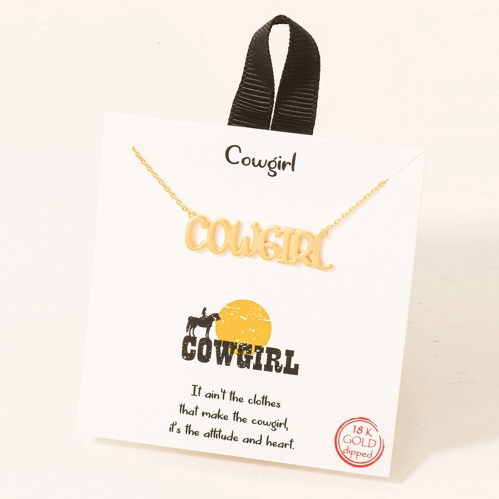 Cowgirl Necklace Gold Dipped - Golden Hour Boutique