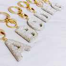 Crystal Bubble Initial Keychain - Golden Hour BoutiqueGifts