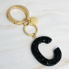 Crystal Bubble Initial Keychain - Golden Hour BoutiqueGifts