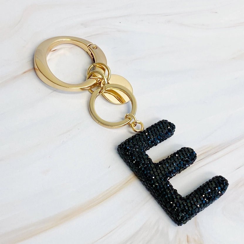 Crystal Bubble Initial Keychain - Golden Hour BoutiqueGifts