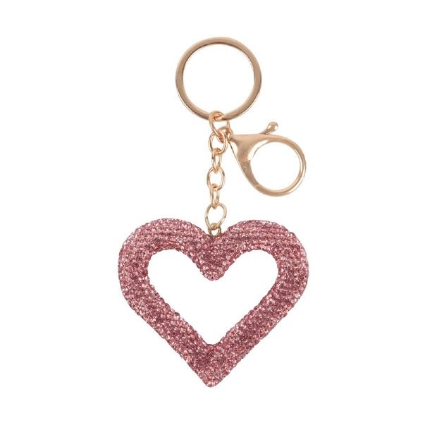 Crystal Open Heart Keychain - Golden Hour BoutiqueKeychains