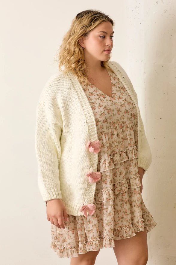 Darling Knitted Bow Cardigan - Golden Hour BoutiqueCardigans