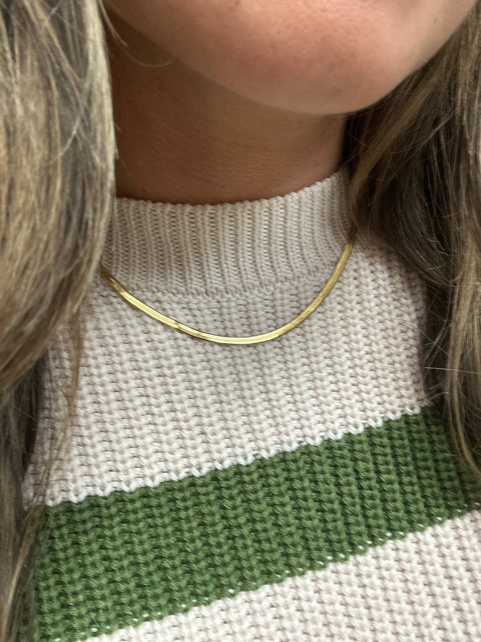 Effortless Herringbone Necklace - Golden Hour BoutiqueNecklaces