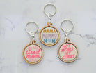 Embroidered Moms Keychains - Golden Hour BoutiqueGifts