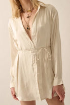 Falling for You Button Up Tie Romper - Golden Hour BoutiqueRompers