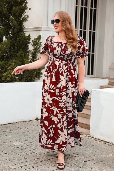 Fancy In Florals Smocked Dress - Golden Hour Boutiquemaxi dresses