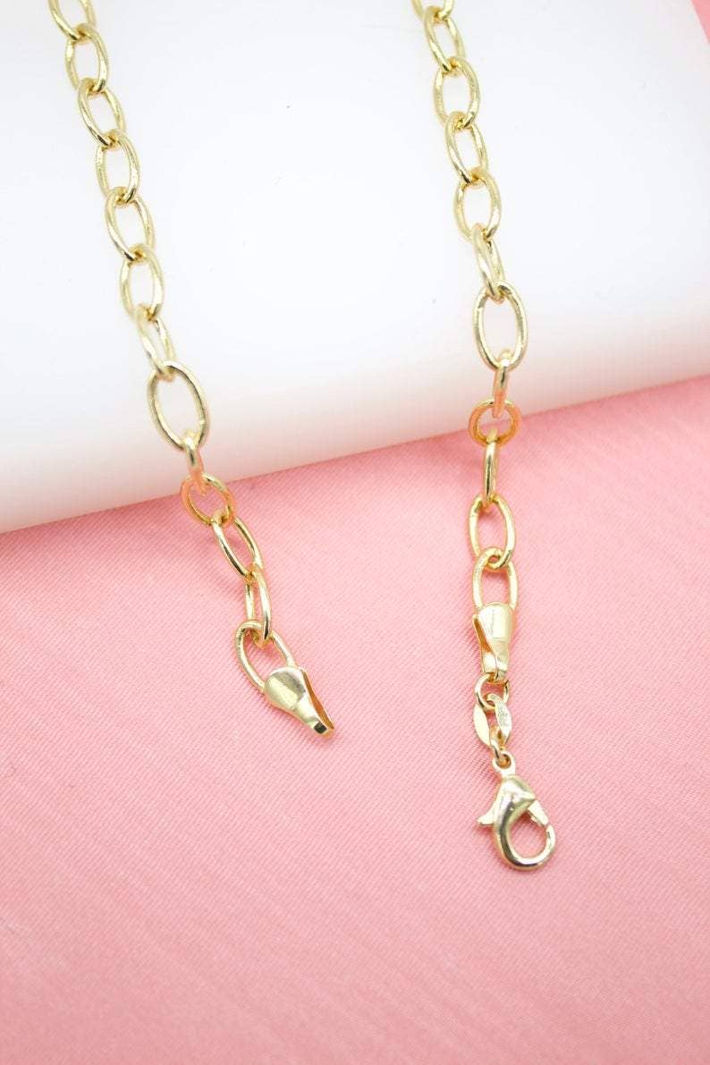 Gold 5mm Oval Link Chain Necklace - Golden Hour Boutique