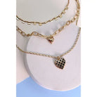 Gold Layered Heart Necklace Set - Golden Hour BoutiqueNecklaces