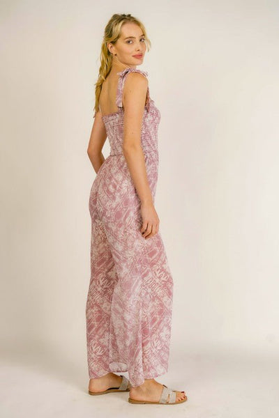 Gypsy Island Smocked Jumpsuit - Golden Hour Boutique