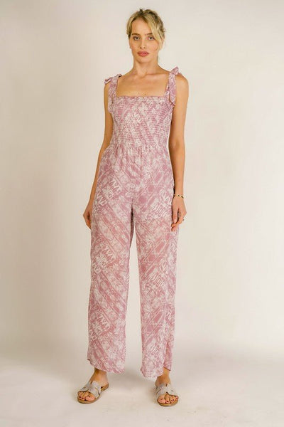 Gypsy Island Smocked Jumpsuit - Golden Hour Boutique