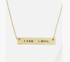 I Can & I Will Cancer Awareness Necklace - Golden Hour Boutique