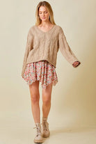 Just Perfect Cable Knit Sweater - Golden Hour BoutiqueSweater