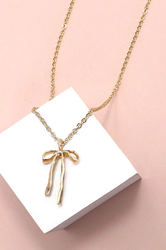 Long Authentic Bow Necklace - Golden Hour BoutiqueNecklaces