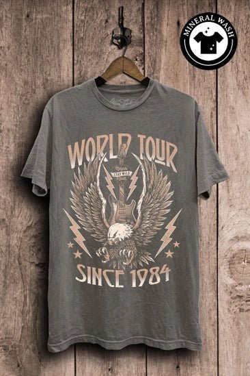 Mineral Wash 1984 World Tour Tee - Golden Hour BoutiqueGraphic Tees