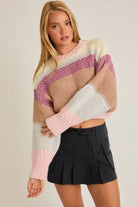 Pastel Daze Striped Sweater - Golden Hour BoutiqueSweater