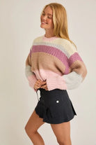 Pastel Daze Striped Sweater - Golden Hour BoutiqueSweater