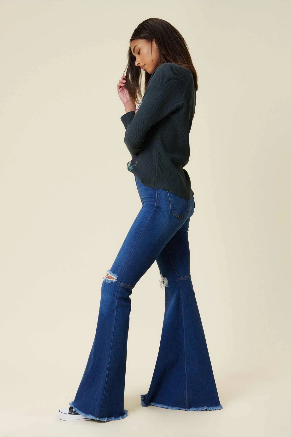 Peace Of Mind Bell Bottom Jeans - Golden Hour Boutique