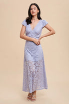 Periwinkle Dreams Lace Dress - Golden Hour Boutique