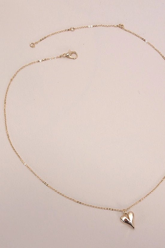 Petite Gold Heart Necklace - Golden Hour BoutiqueNecklaces