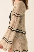 Sand and Stripes Crochet Kimono - Golden Hour BoutiqueCardigans