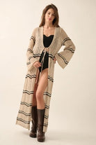 Sand and Stripes Crochet Kimono - Golden Hour BoutiqueCardigans