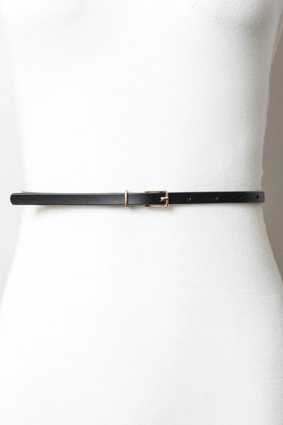 Skinny Leather Cinch Belt - Golden Hour Boutique