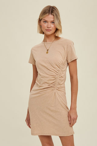 Step Out Ruched Mini Dress - Golden Hour Boutique