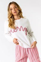 Sugarcane Embroidered Merry Sweater - Golden Hour BoutiqueSweater