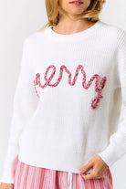 Sugarcane Embroidered Merry Sweater - Golden Hour BoutiqueSweater