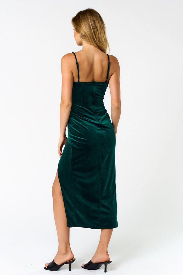 Velvet Vixen Wrap Midi Dress - Golden Hour BoutiqueMidi Dresses