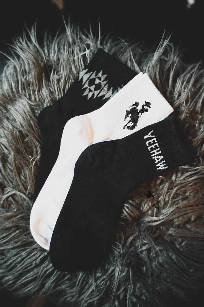 Western Crew Socks - Golden Hour Boutique