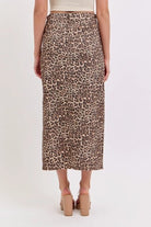 Wild Walk Leopard Denim Midi Skirt - Golden Hour BoutiqueMidi Skirt