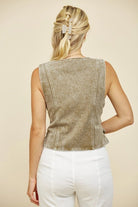 With A Twist Denim Vest Top - Golden Hour BoutiqueTops