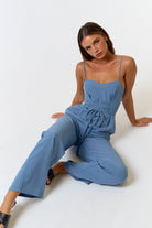 Worth The Wait Lace Up Jumpsuit - Golden Hour BoutiqueJumpsuits